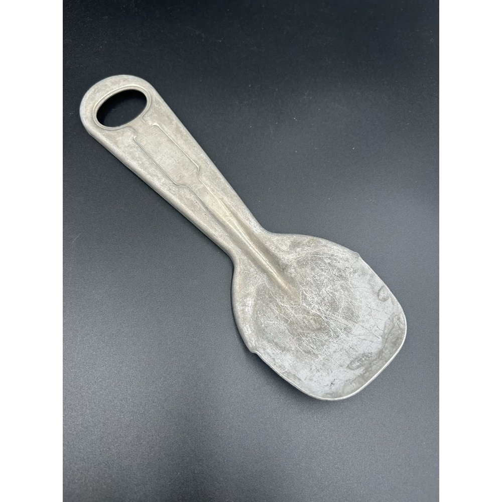 Vintage 8" Aluminum Short'ning and Ice Cream Spoon Lard Scoop Silver